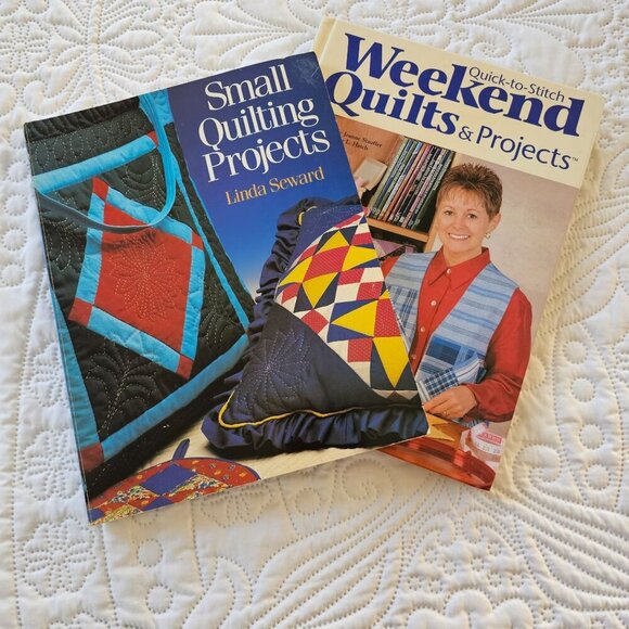 Vintage 1988 and 2001 Quilting Books Bundle - Small Projects & Weekend Quilts - Picture 1 of 16